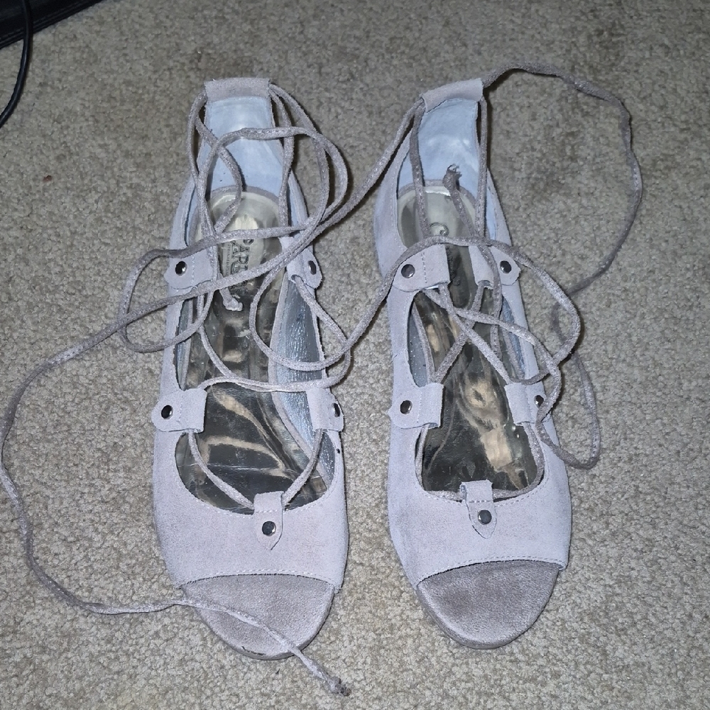 Women's Lace-Up Suede Sandals